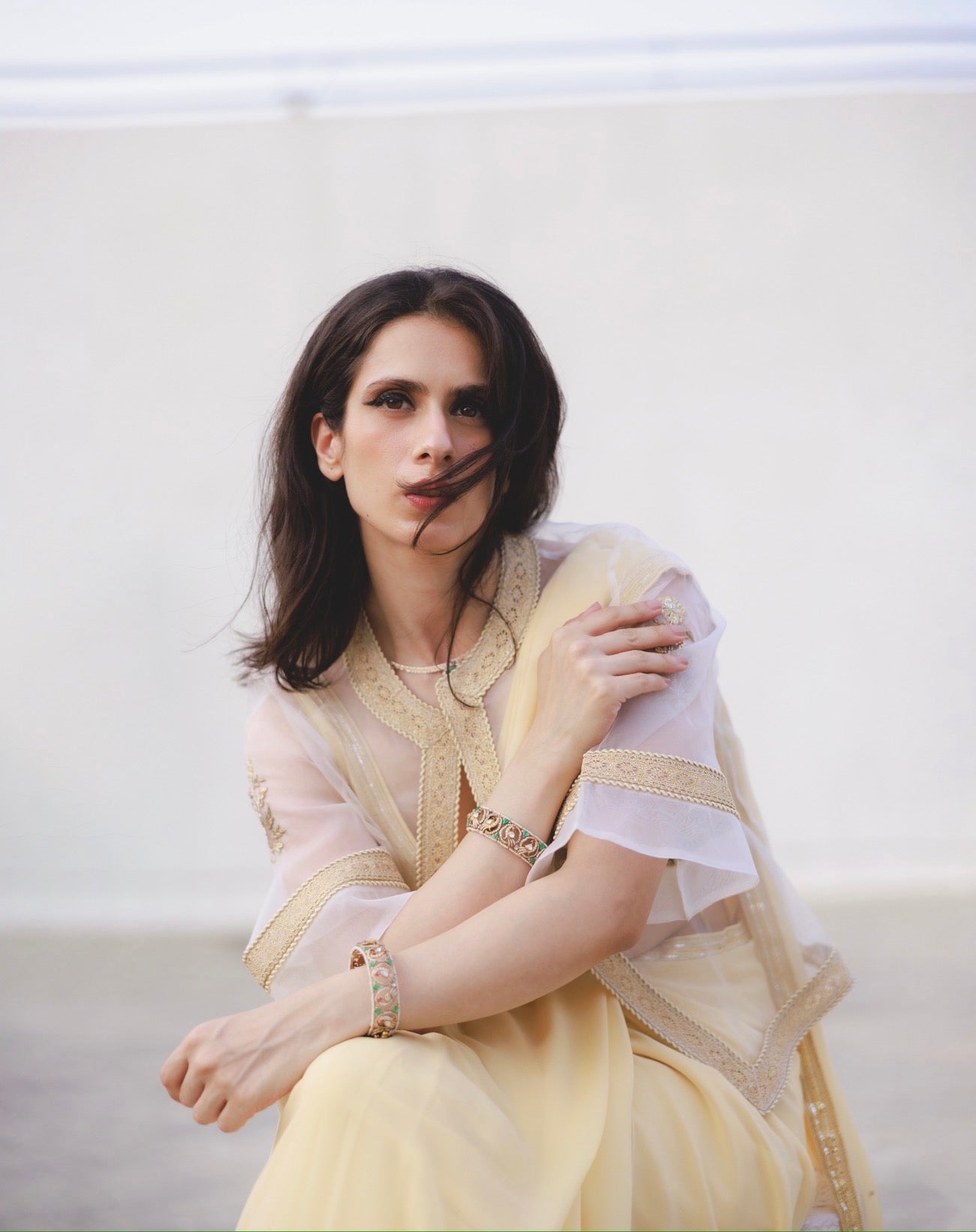 Ira Saree set in Butter