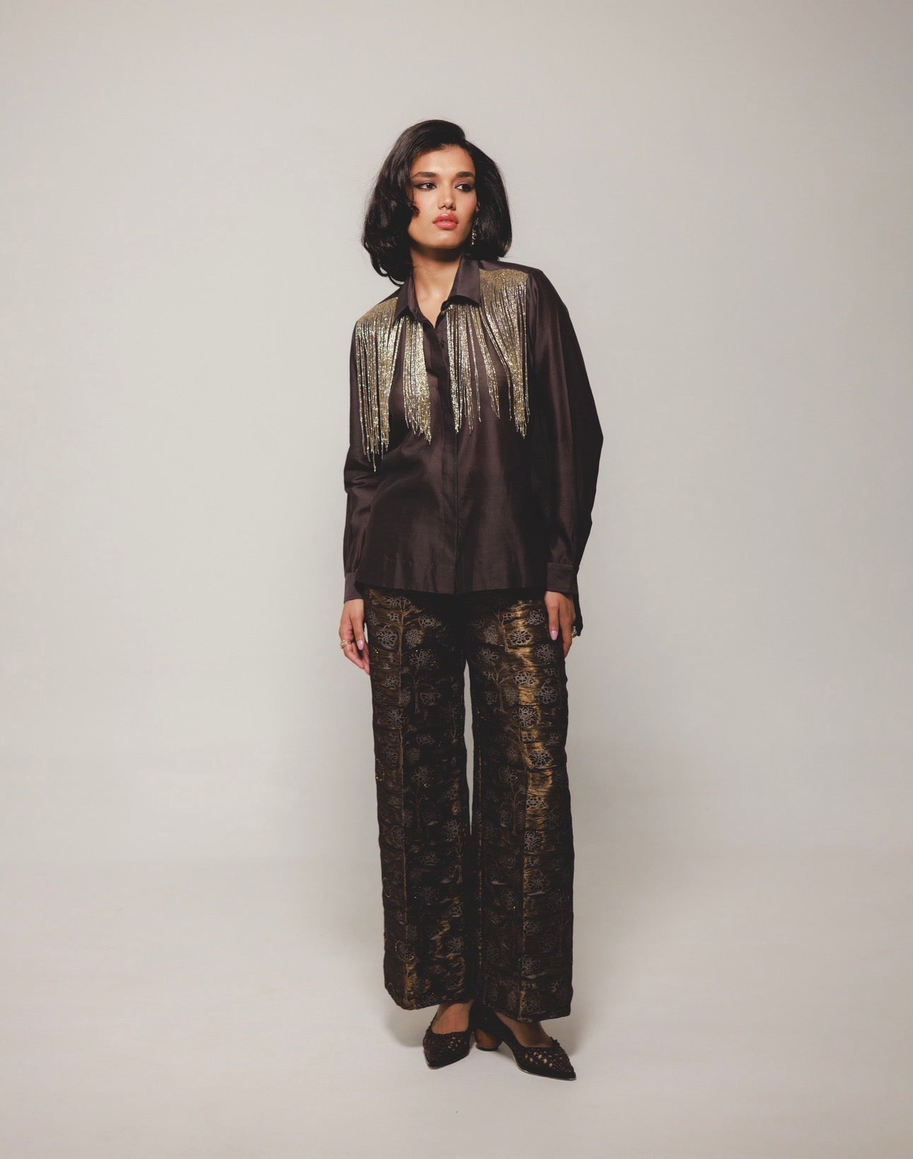 Aurora trousers in Kohl