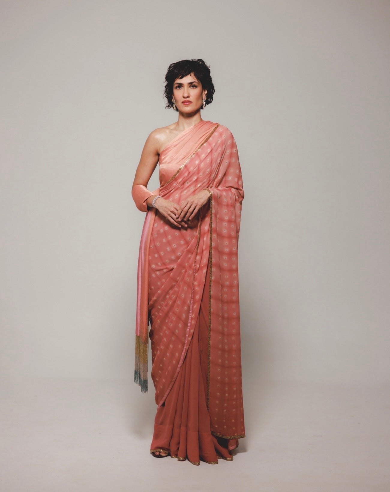Navya saree Set in Coral