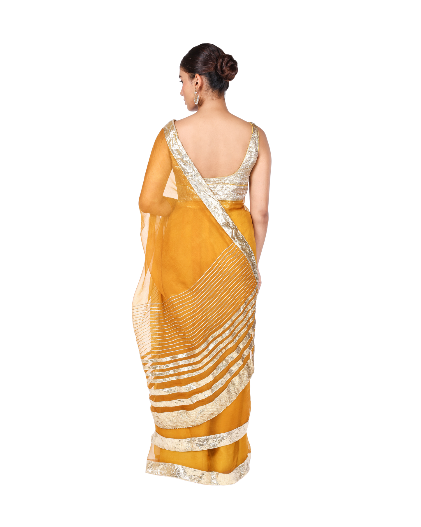 Tara saree in Marigold