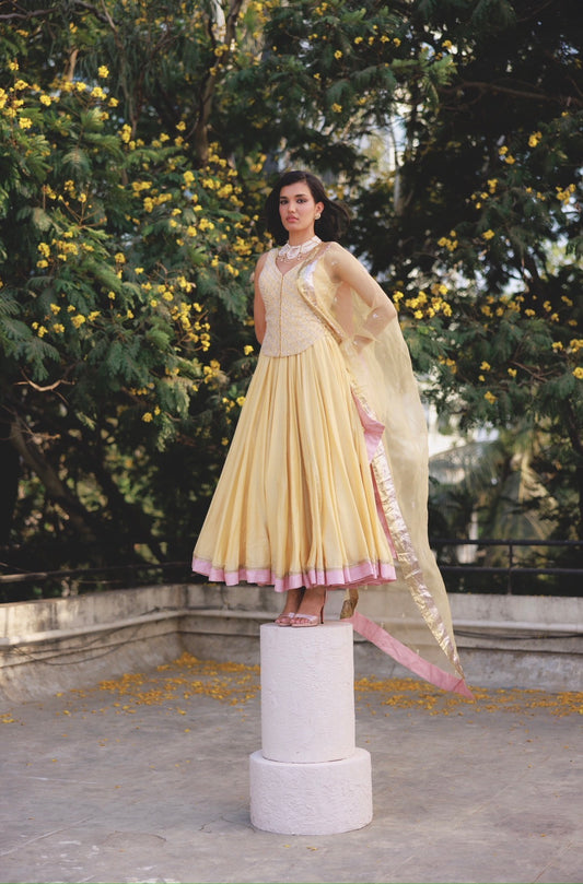 Chandni dress set in Butter