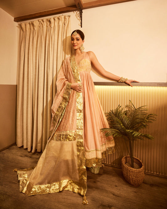 Ananya Anarkali Set in Coconut