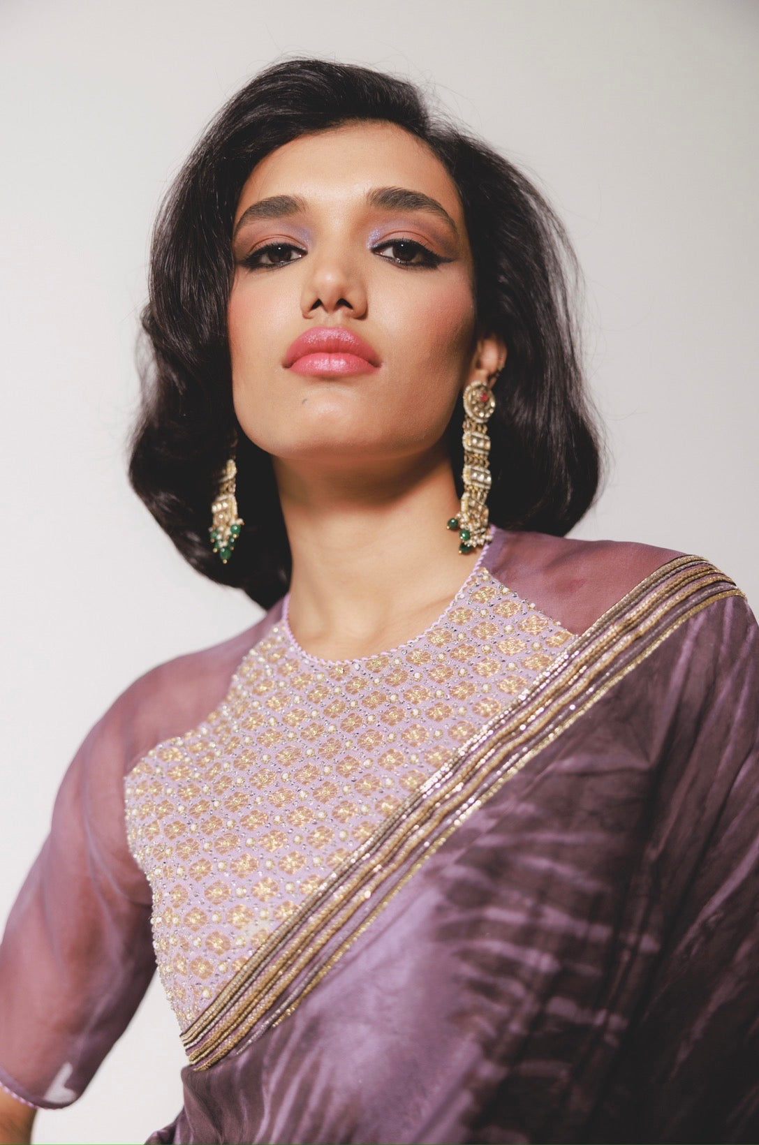 Ana saree Set in Lavender