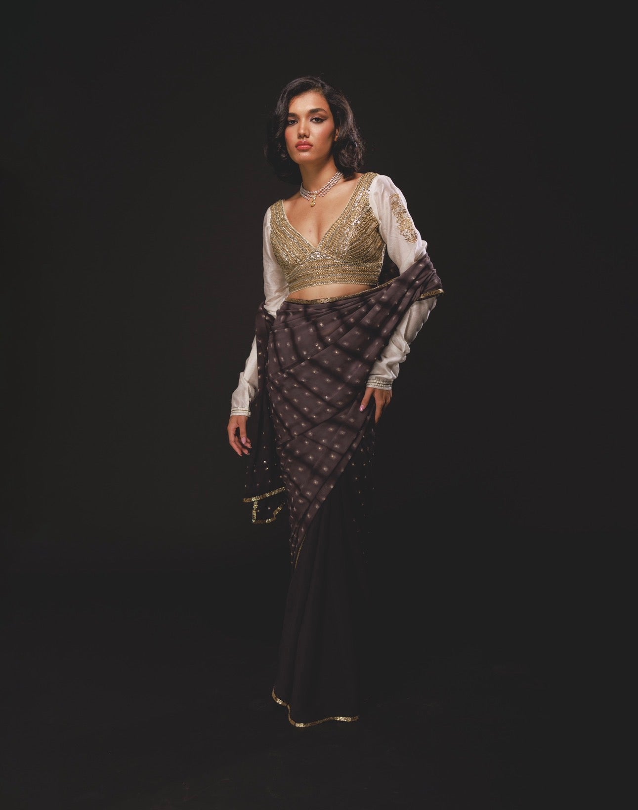 Neena choli In Ivory