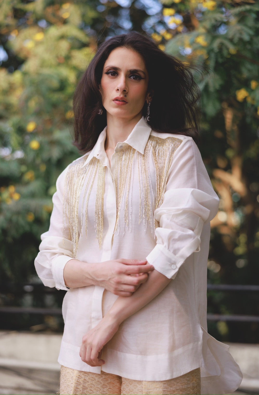 Zia Kameez in Ivory
