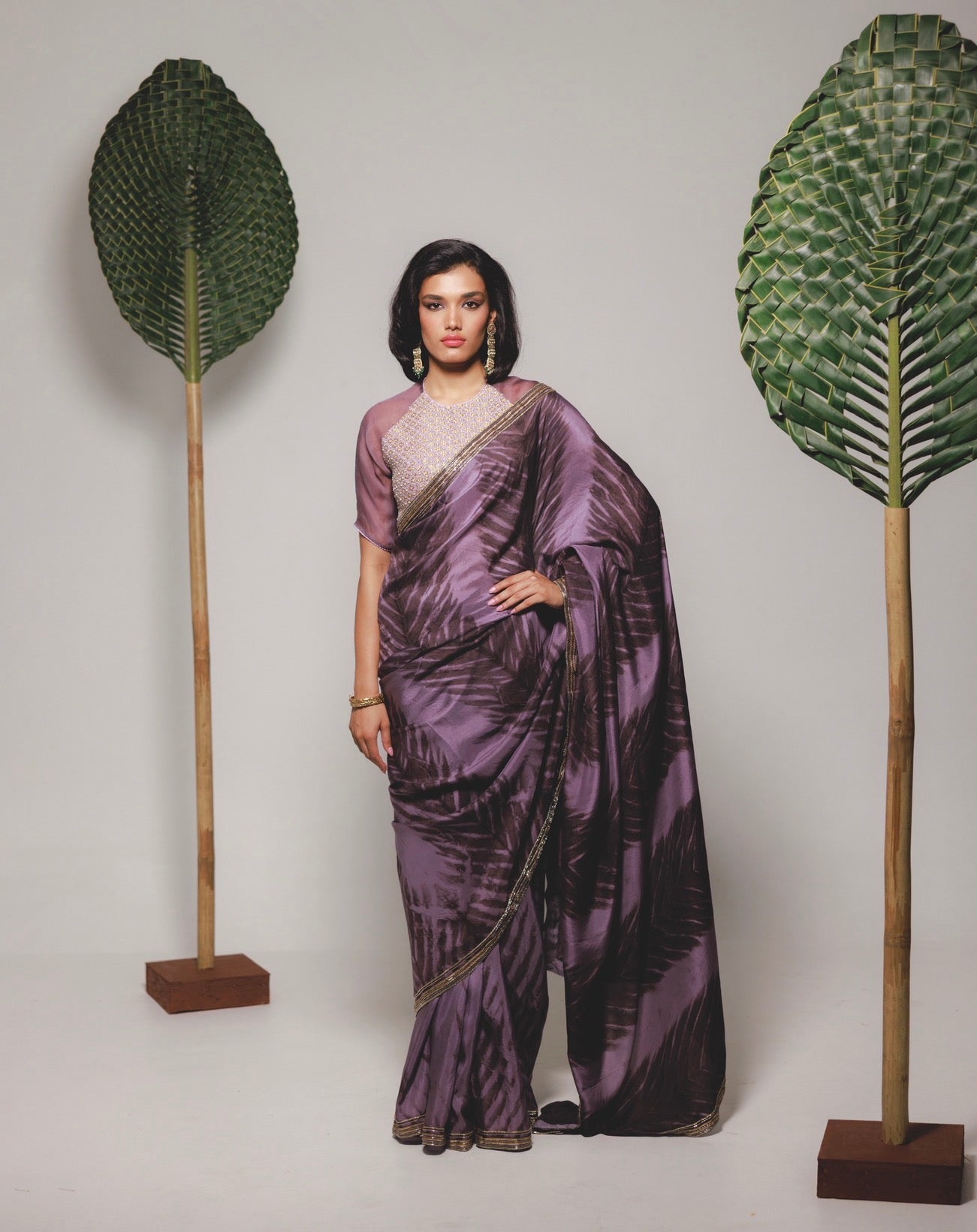 Ana saree Set in Lavender
