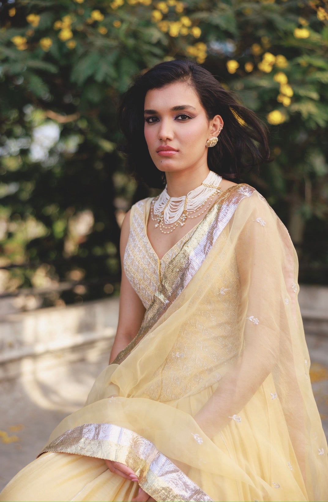 Chandni dress set in Butter