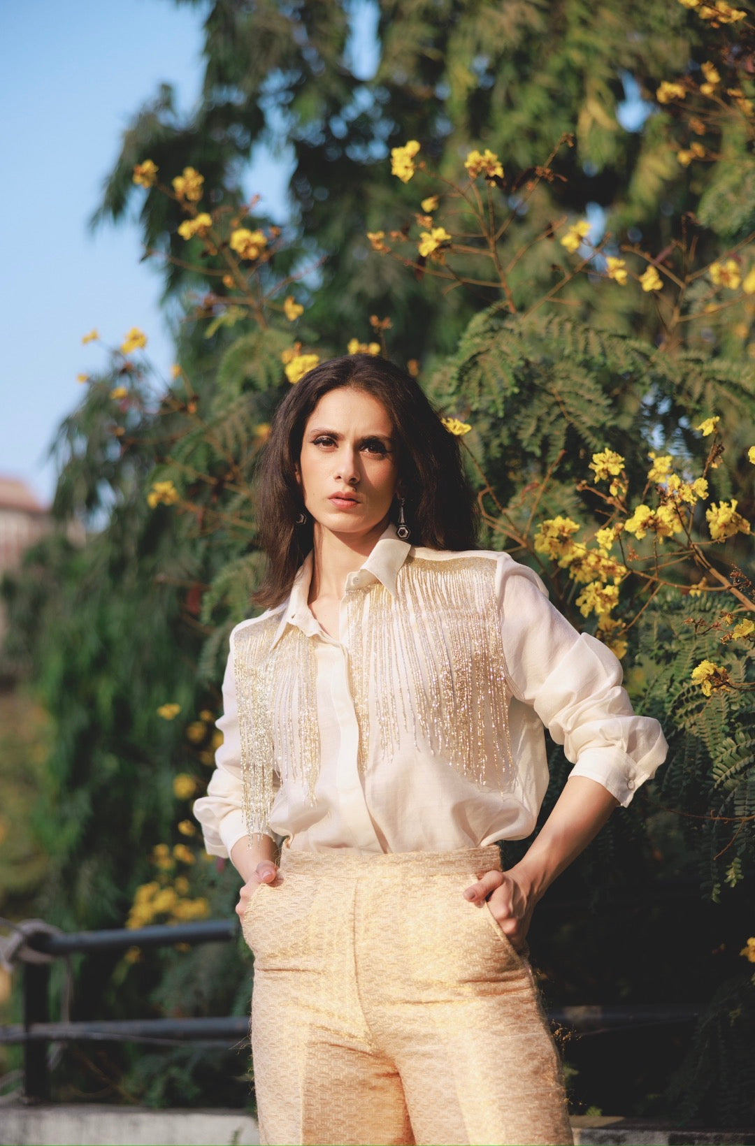 Zia Kameez in Ivory