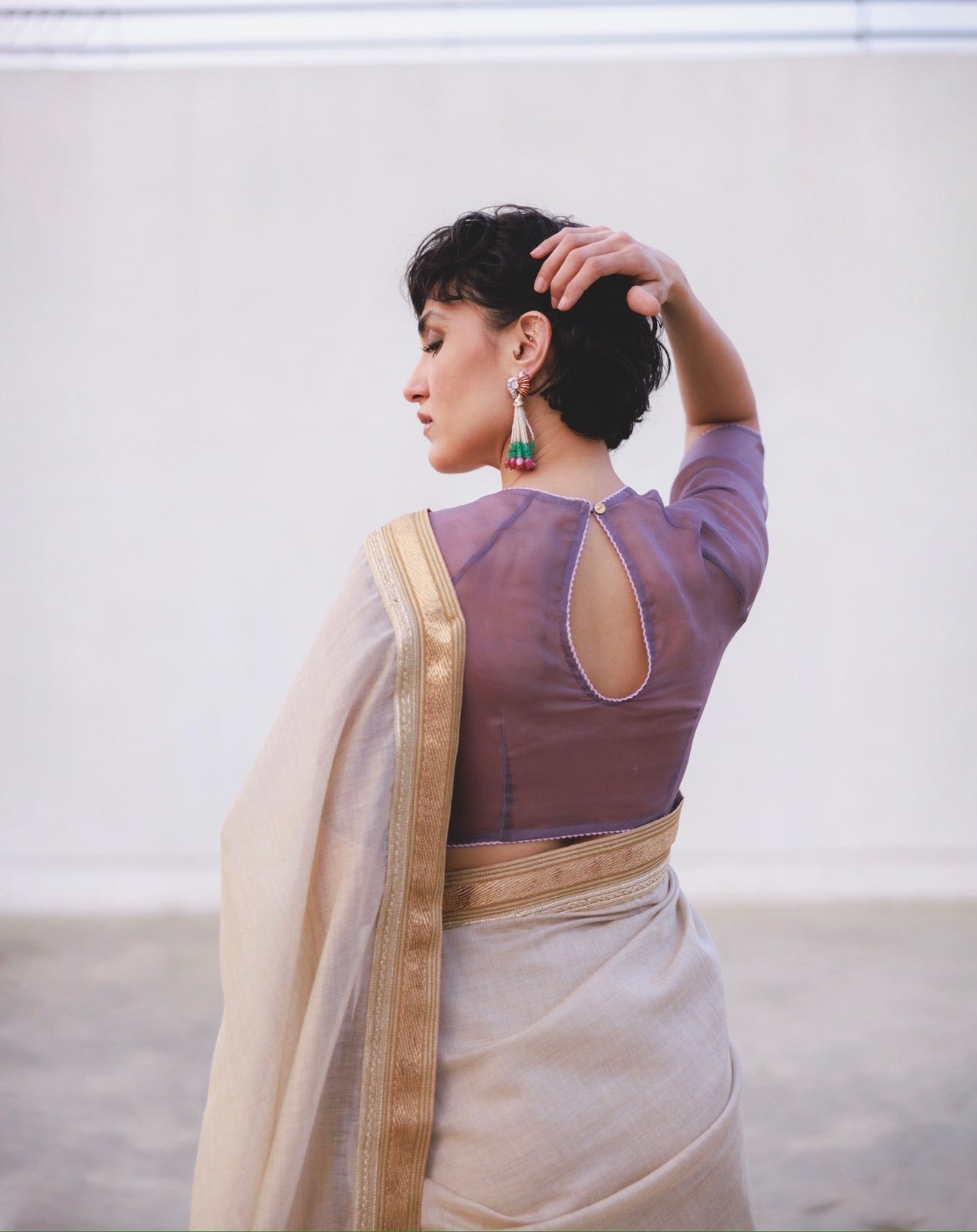 Toshi saree set in Sage