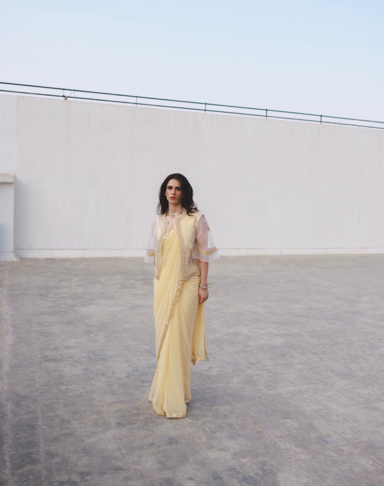 Ira Saree set in Butter