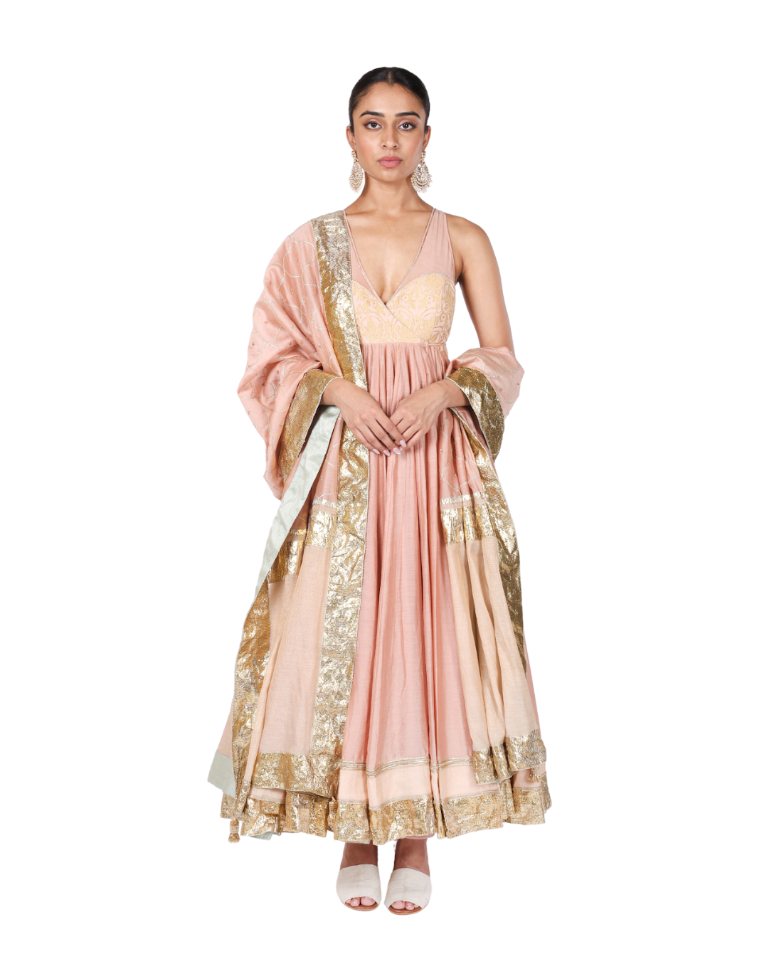 Ananya Anarkali Set in Coconut